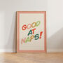 Good At Naps Nursery Kids Bedroom Wall Art Print, thumbnail 6 of 9