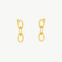 Ancient Allure Textured Gold Large Chain Drop Earring, thumbnail 2 of 11