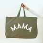 Mama Oversized Tote Bag Olive Green, thumbnail 3 of 7