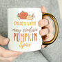 Personalised Pumpkin Spice Gold Handle Mug, thumbnail 1 of 5