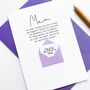 Personalised My Mum, My World Mother's Day Card, thumbnail 1 of 5