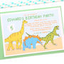 Dinosaurs Personalised Thank You Note Cards, thumbnail 2 of 3