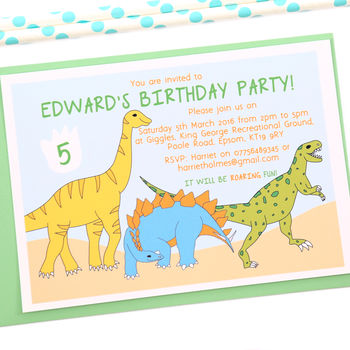 Dinosaurs Personalised Thank You Note Cards, 2 of 3