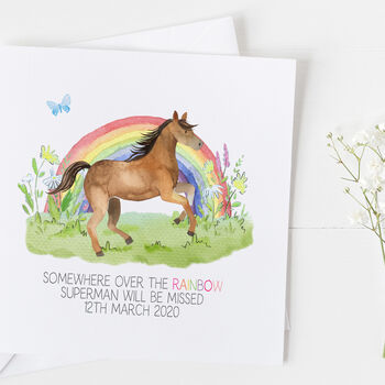 Personalised Pet Memorial Card Horse Memorial … 1v4e, 2 of 5