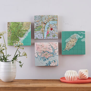 Custom Map Location Collectable Wall Art Block, 7 of 7