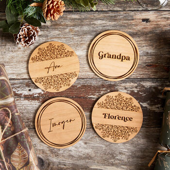 Personalised Cherry Wood Place Settings, 4 of 6