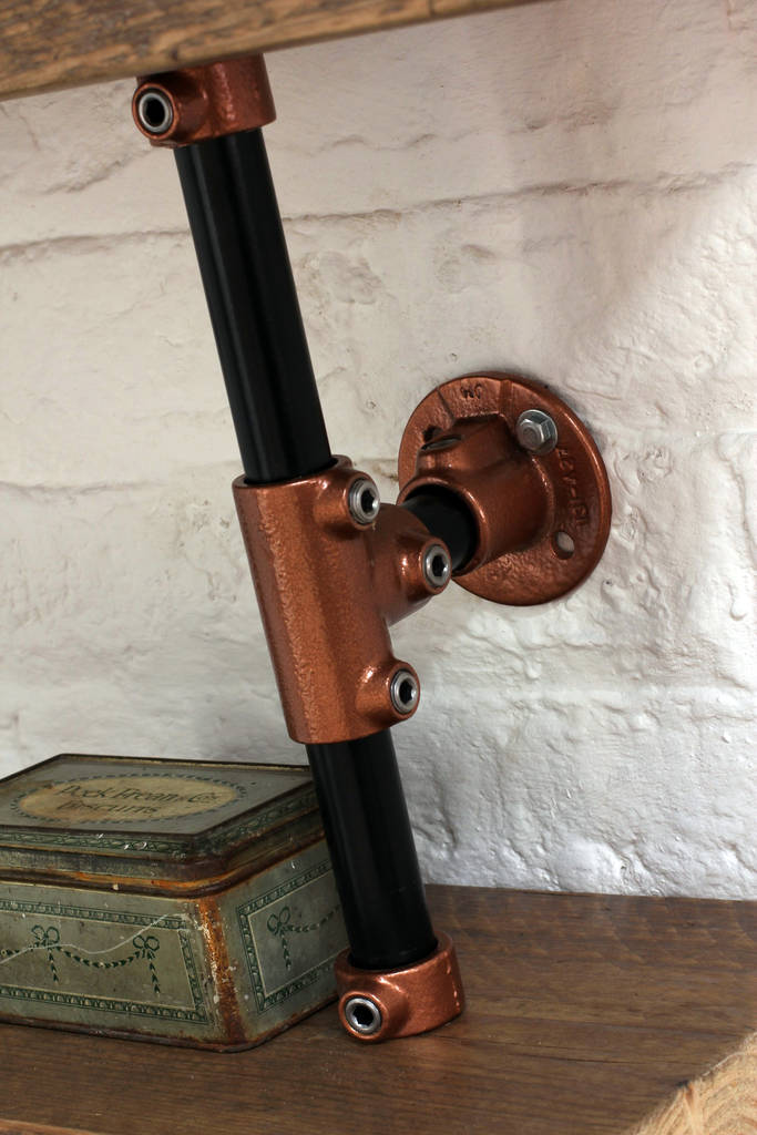Barney Scaffold Shelves With Pipe And Copper Fittings By Urban Grain