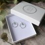 Emerald Hammered Circle Earrings, thumbnail 3 of 4