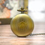 Personalised Bronze Pocket Watch With Embossed Shield, thumbnail 3 of 4