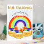 Rainbow First Christmas As A Family Card, thumbnail 4 of 8