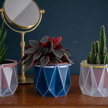 Origami Self Watering Eco Plant Pot: 10cm | Navy, 5 of 9