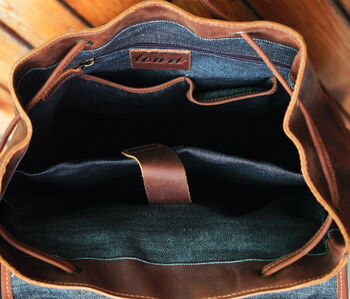 Front Pockets Vintage Look Leather Backpack, 10 of 10