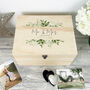 Personalised Wooden Botanical Wedding Keepsake Box, thumbnail 2 of 8
