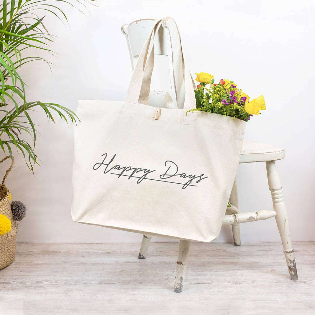 Personalised Organic Canvas Tote Bag, 1 of 5