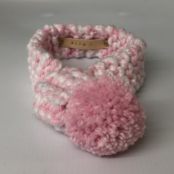 Personalised Hand Knitted Pastel Dog Scarf, 11 of 11