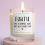 Auntie Birthday Gift Funny Funtie Candle, thumbnail 1 of 6