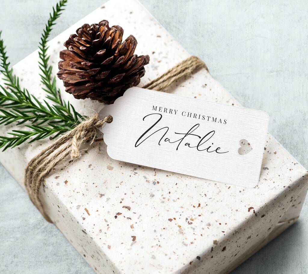 Personalised Christmas Gift Tags With Twine, Pack Of 10