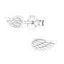 Angel Wings Sterling Silver Earrings, thumbnail 2 of 6