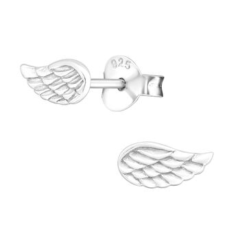 Angel Wings Sterling Silver Earrings, 2 of 6