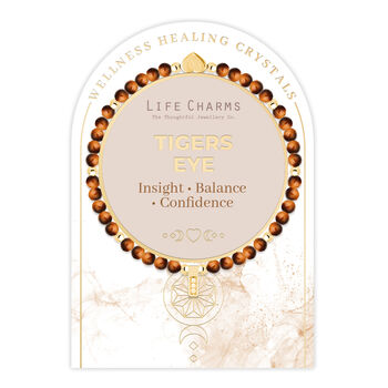 Tiger's Eye And Gold Beads Healing Crystals Bracelet Gift, 2 of 5