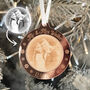 1st Christmas Married Engraved Photo 3D Tree Decoration, thumbnail 1 of 7