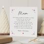 Personalised Snowflake Christmas Poem Card For Mum, thumbnail 1 of 7