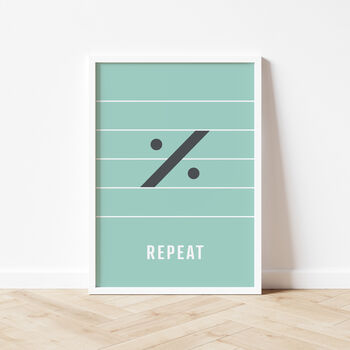 Repeat Note Print | Music Theory Poster, 8 of 10