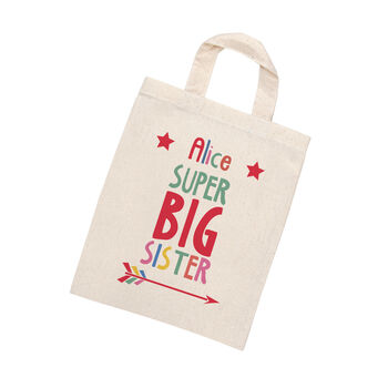 Personalised Big Sister Mini Tote Bag, 4 of 7