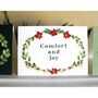 Joyous Botanical Wreath Christmas Card. On White, thumbnail 1 of 2