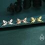 Flying Dragon Stud Earrings In Sterling Silver, thumbnail 7 of 12