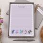 A5 Personalised Letter Writing Paper With Lilac Flowers, thumbnail 1 of 4