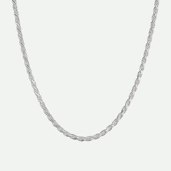Sterling Silver Rope Chain Necklace 22 Inch, 4 of 5