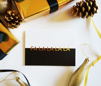Monochrome And Gold Foil Luxury Christmas Card, 2 of 3