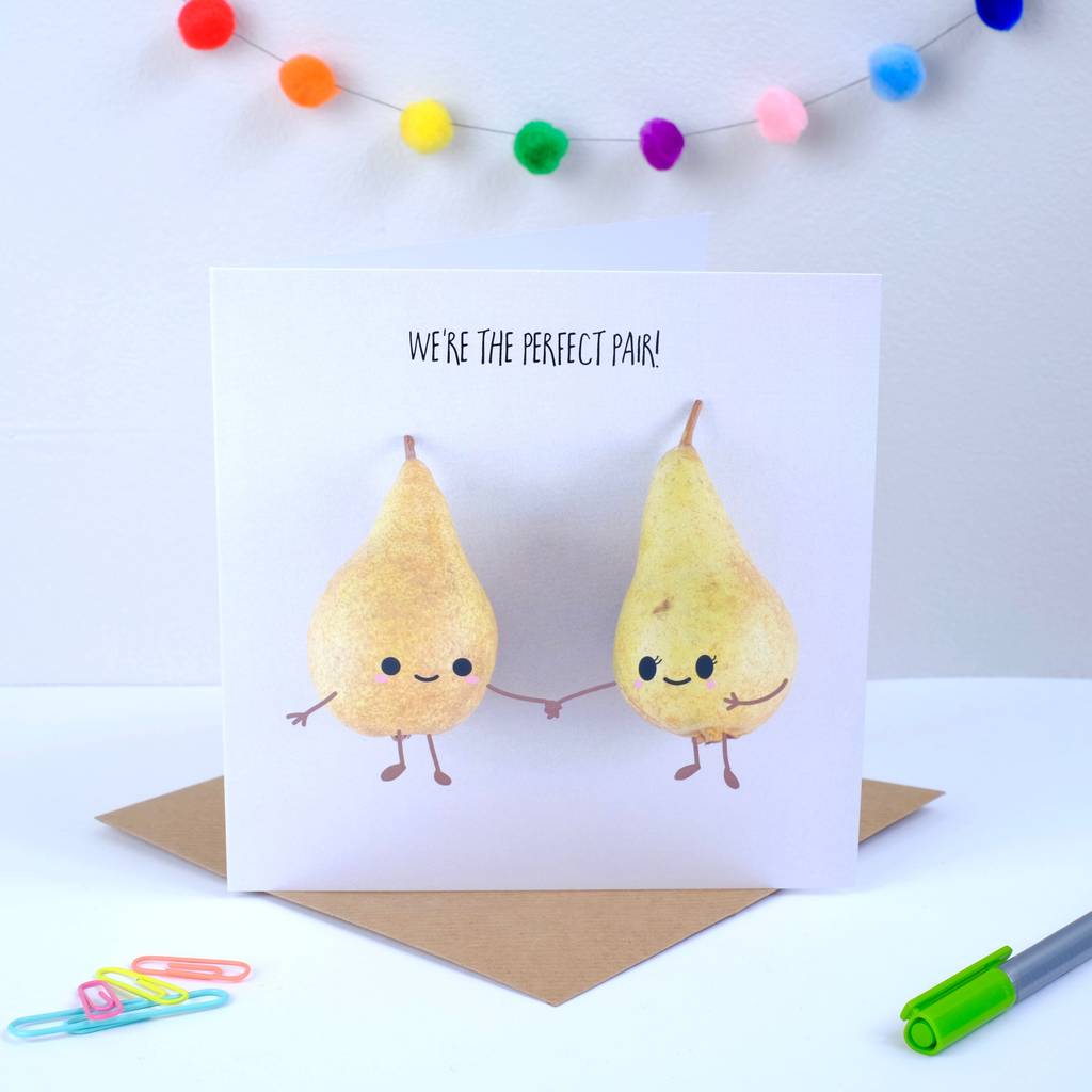 We're The Perfect Pair Greeting Card, 1 of 2