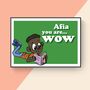 You Are Wow! Customisable Boy Reading Poster, thumbnail 3 of 5