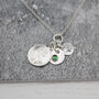 Sterling Silver St Christopher Birthstone Necklace, thumbnail 3 of 9