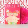 Mini Gemini Zodiac Card, thumbnail 6 of 6