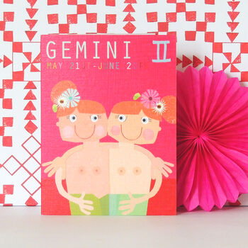 Mini Gemini Zodiac Card, 6 of 6