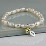 Personalised Freshwater Pearl Heart Bracelet, thumbnail 7 of 9