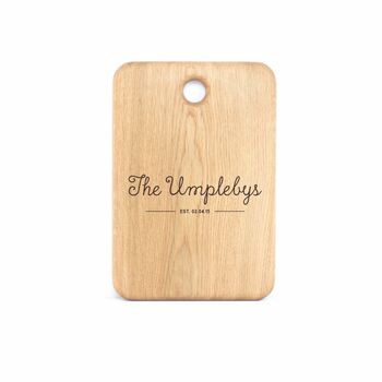Personalised Solid Oak Chopping Board, 8 of 9