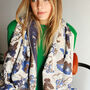 Butterfly Cotton Silky Blend Jacquard Wave Scarf, thumbnail 3 of 10