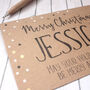 Personalised Merry Christmas Card With Gold Dots, thumbnail 4 of 5