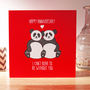 Panda Anniversary Card, thumbnail 4 of 4