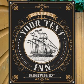 Ship Inn Traditional Bar Sign, 5 of 12