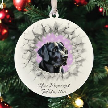 Personalised Christmas Labrador Break Through, 3 of 10