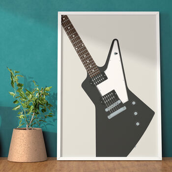 Explorer Guitar Print | Guitarist Music Poster, 6 of 9
