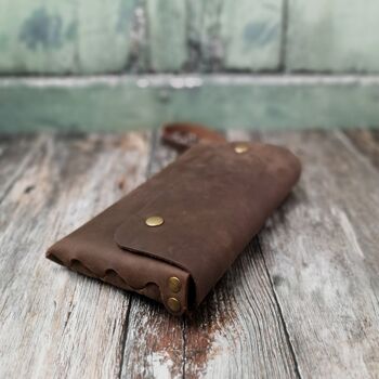 Brown Leather Clutch, 3 of 6