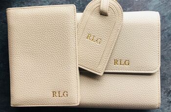Personalised Travel Wallet Grained Leather Vegan, 12 of 12