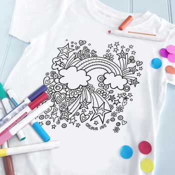 Personalised Rainbow Colour In Child's T Shirt, 2 of 4