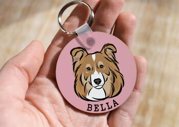 Personalised Sheltie Keyring, 2 of 6